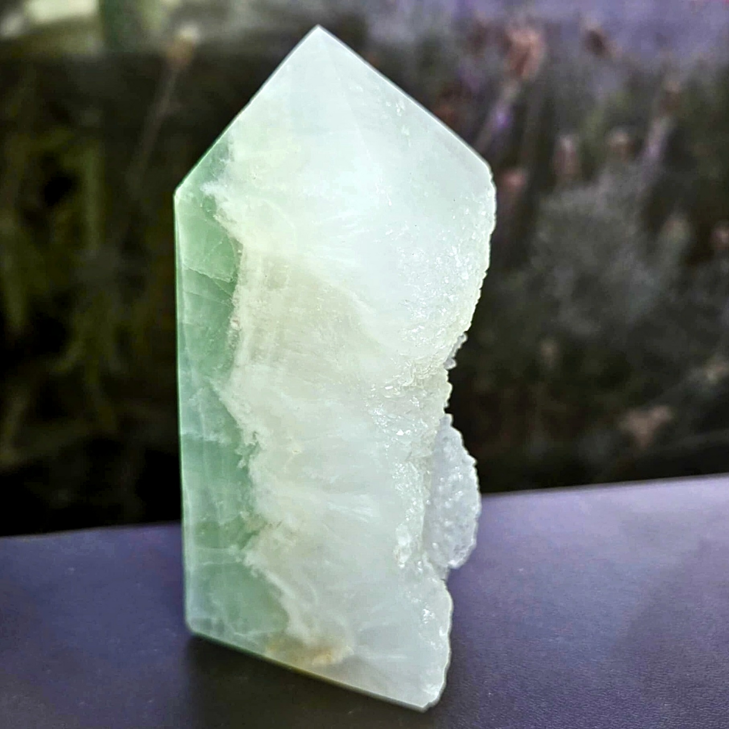 Druzy Quartz & Fluorite Semi-Polished Tower Free Form - 294g - Tucson