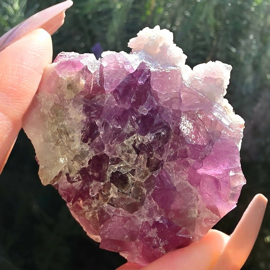 Ojuela Pink-Purple Fluorite & Smoky Quartz Cluster - Mexico