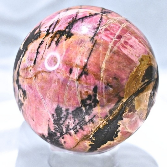 Large Rhodonite & Manganese Sphere - Madagascar, 430g