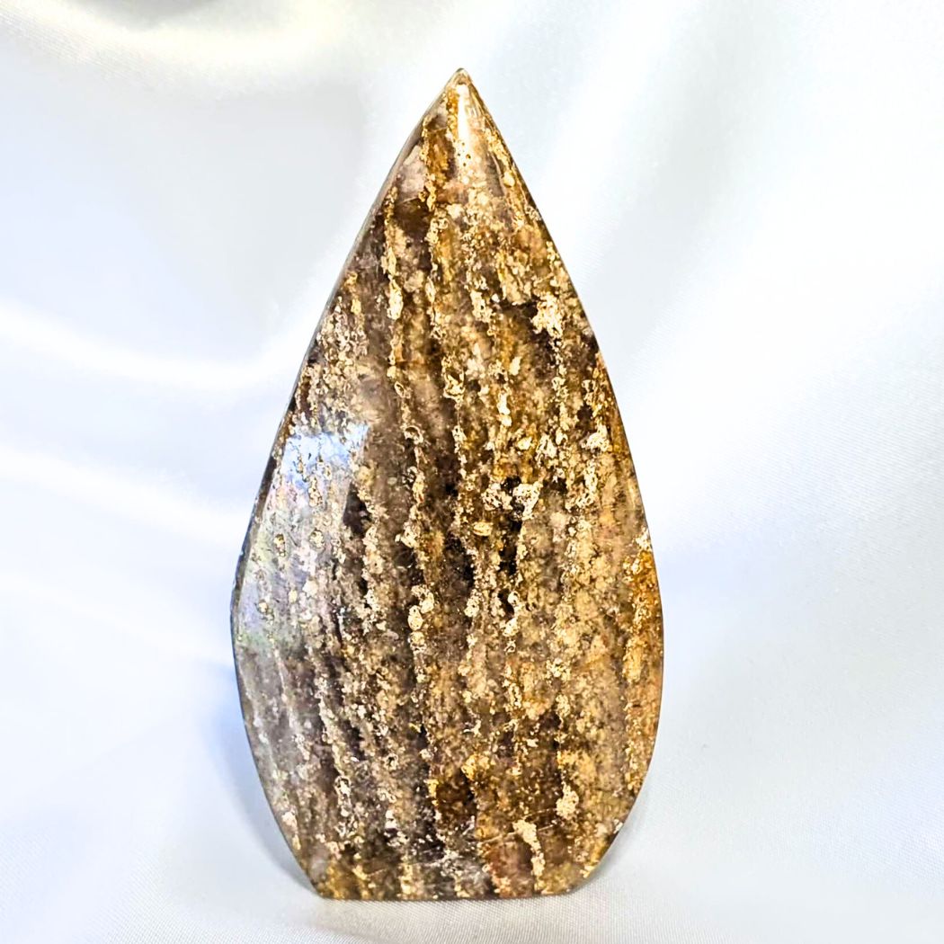 Large Thousand Layer Garden Quartz (Lodolite) Tear Drop Free Form