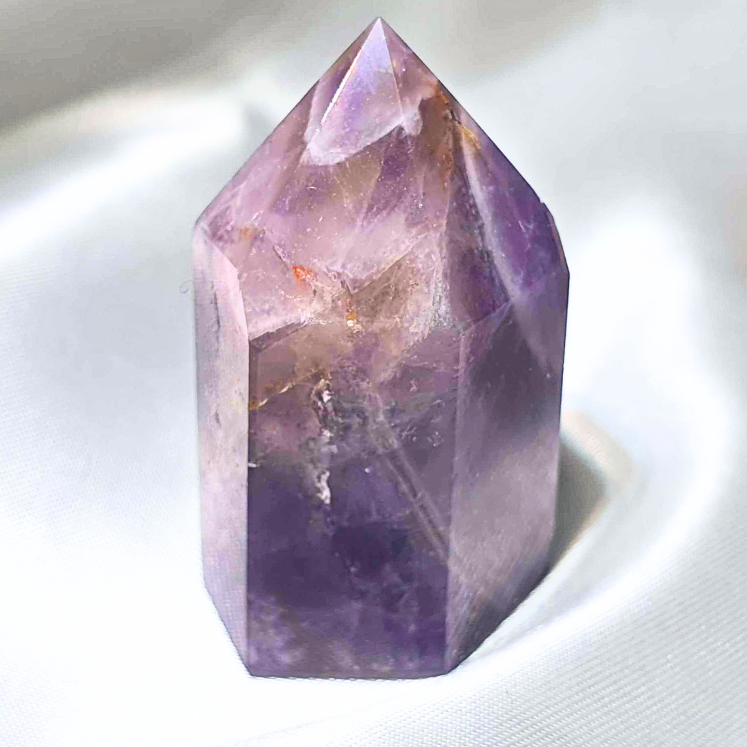 Dream Amethyst & Smoky Quartz Tower Point