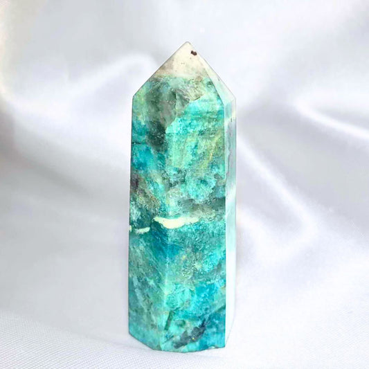 Amazonite, Tourmaline & Smoky Quartz Tower Point