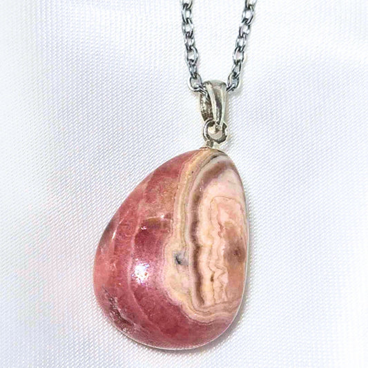 Rhodochrosite 925 Sterling Silver Necklace