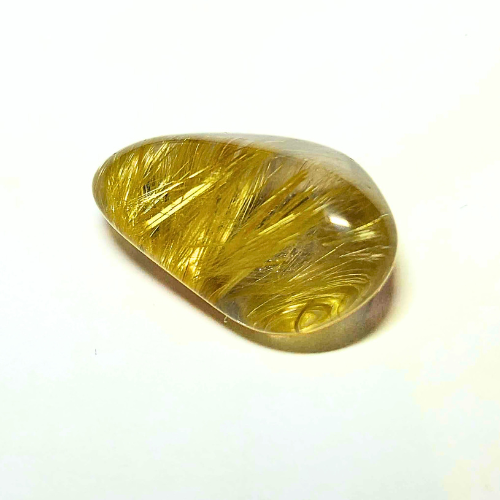 High Grade Golden Rutilated Quartz Pebble 2 - (Case Included)