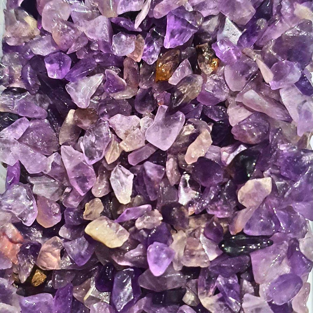 Amethyst Crystal Chips - In Organza Bag