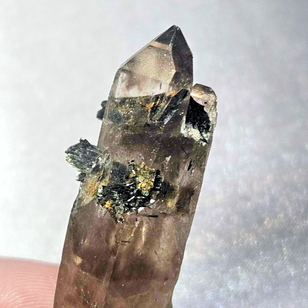 Smoky Quartz with Black Tourmaline Specimen