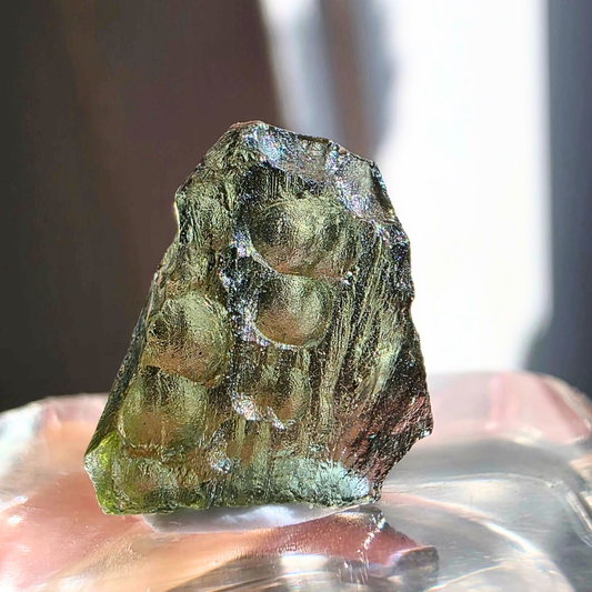 Genuine Moldavite in Case - Czech Republic 0.42g