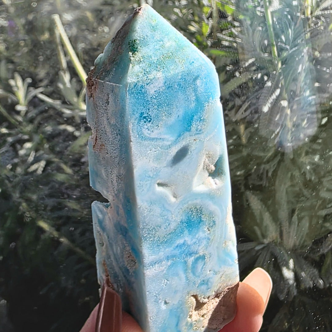 Druzy Blue Aragonite Crystal Tower
