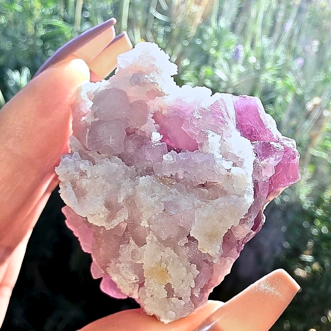 Ojuela Pink-Purple Fluorite & Smoky Quartz Cluster - Mexico