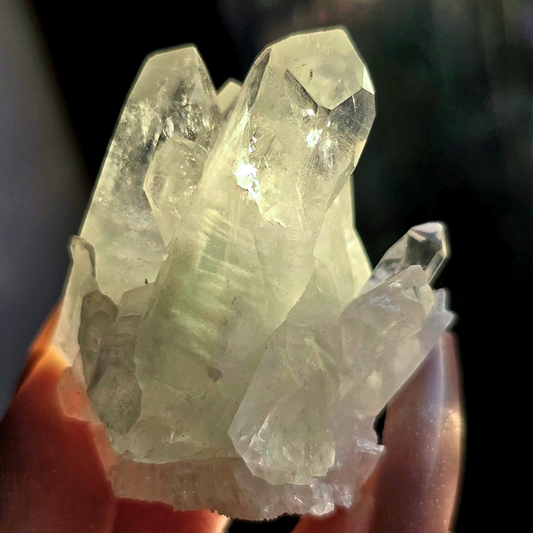 Unusual Green Fuchsite in Quartz Crystal from Madagascar