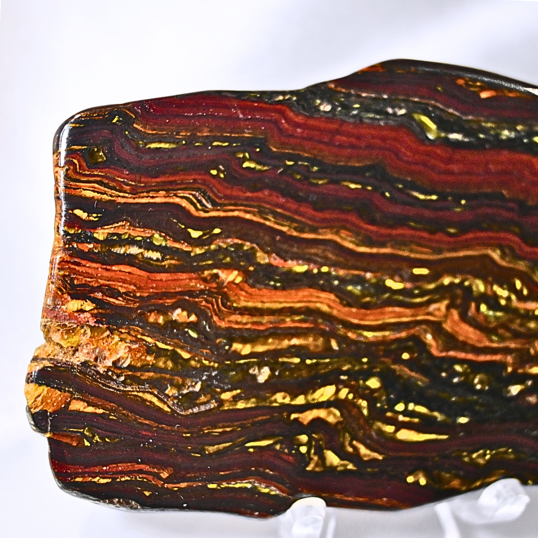 Rare Tiger Iron (Hematite/Magnetite, Red Jasper & Tiger Eye) Slab - Western Australia