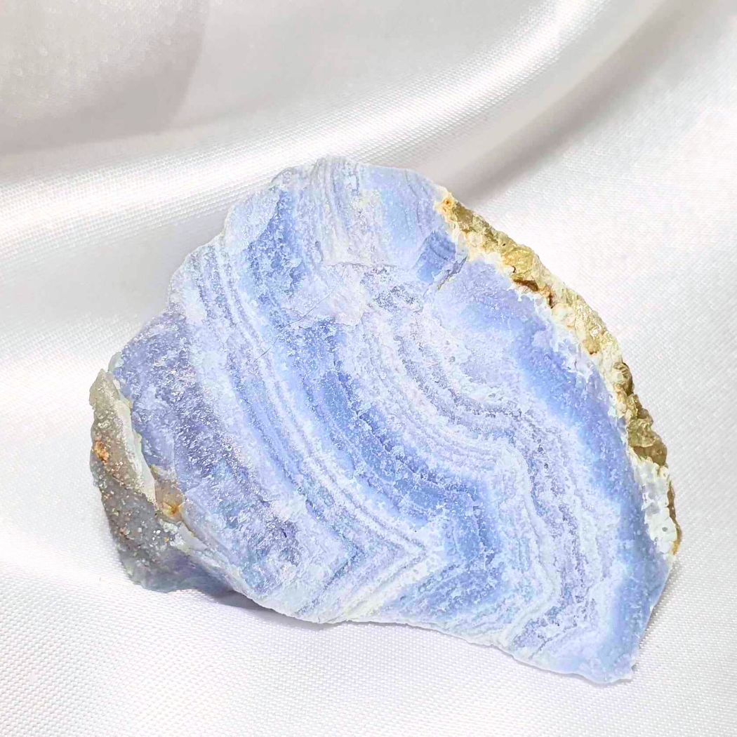 Blue Lace Agate with Golden Mica Raw Cluster