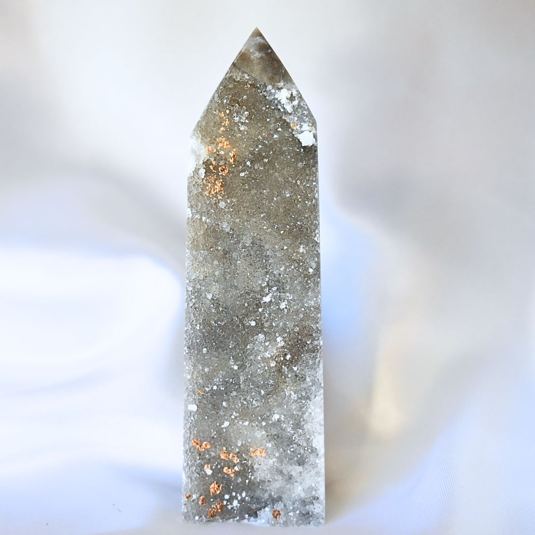 Druzy Quartz on Sphalerite Tower Point