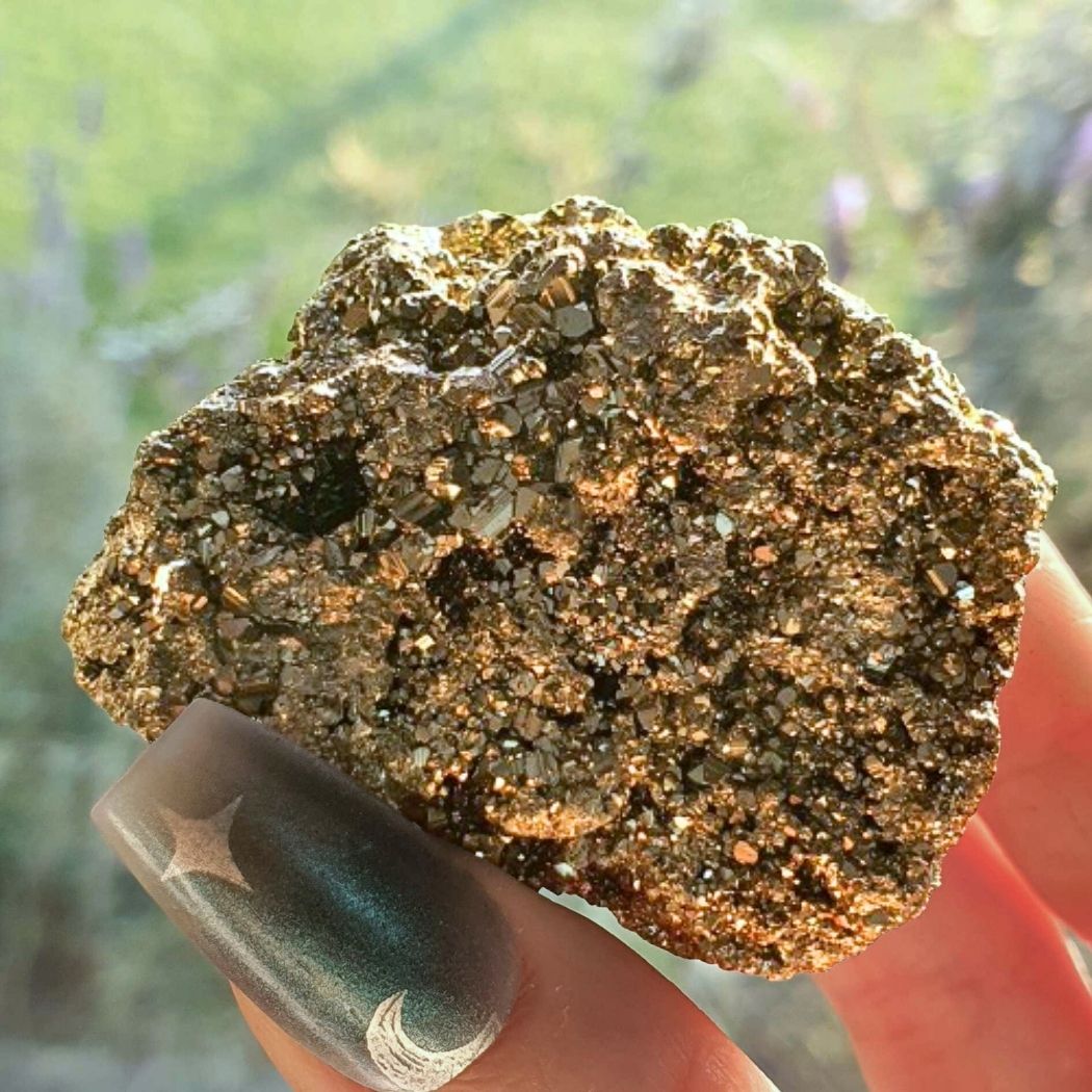 Pyrite Mineral Cluster with High Metallic Luster