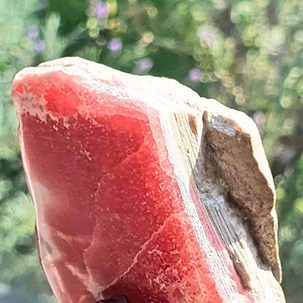 Rare Gemmy Rhodochrosite and Pyrite Semi-Polished Piece