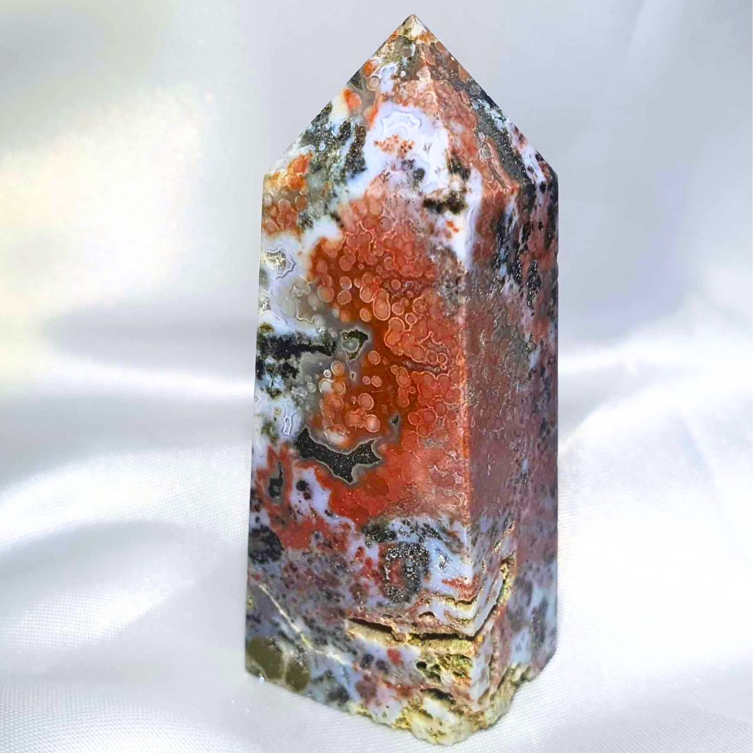 Druzy Orbicular Ocean Jasper Tower Point