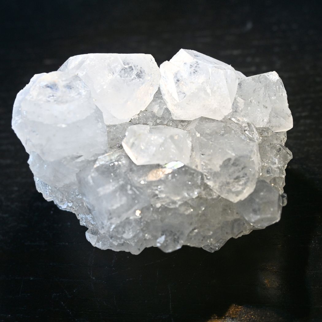 Diamond Apophyllite Cluster with Rainbows