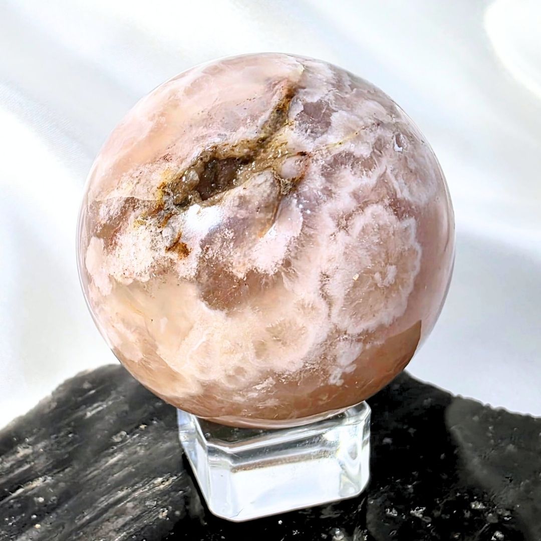 Flower Agate Crystal Sphere - 187g