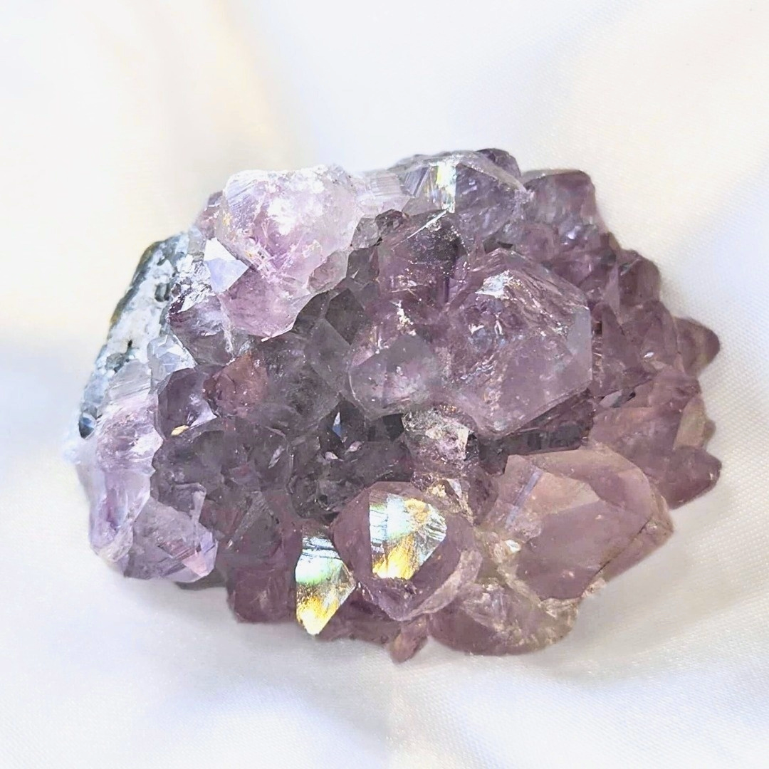 Amethyst Crystal Cluster with Rainbows