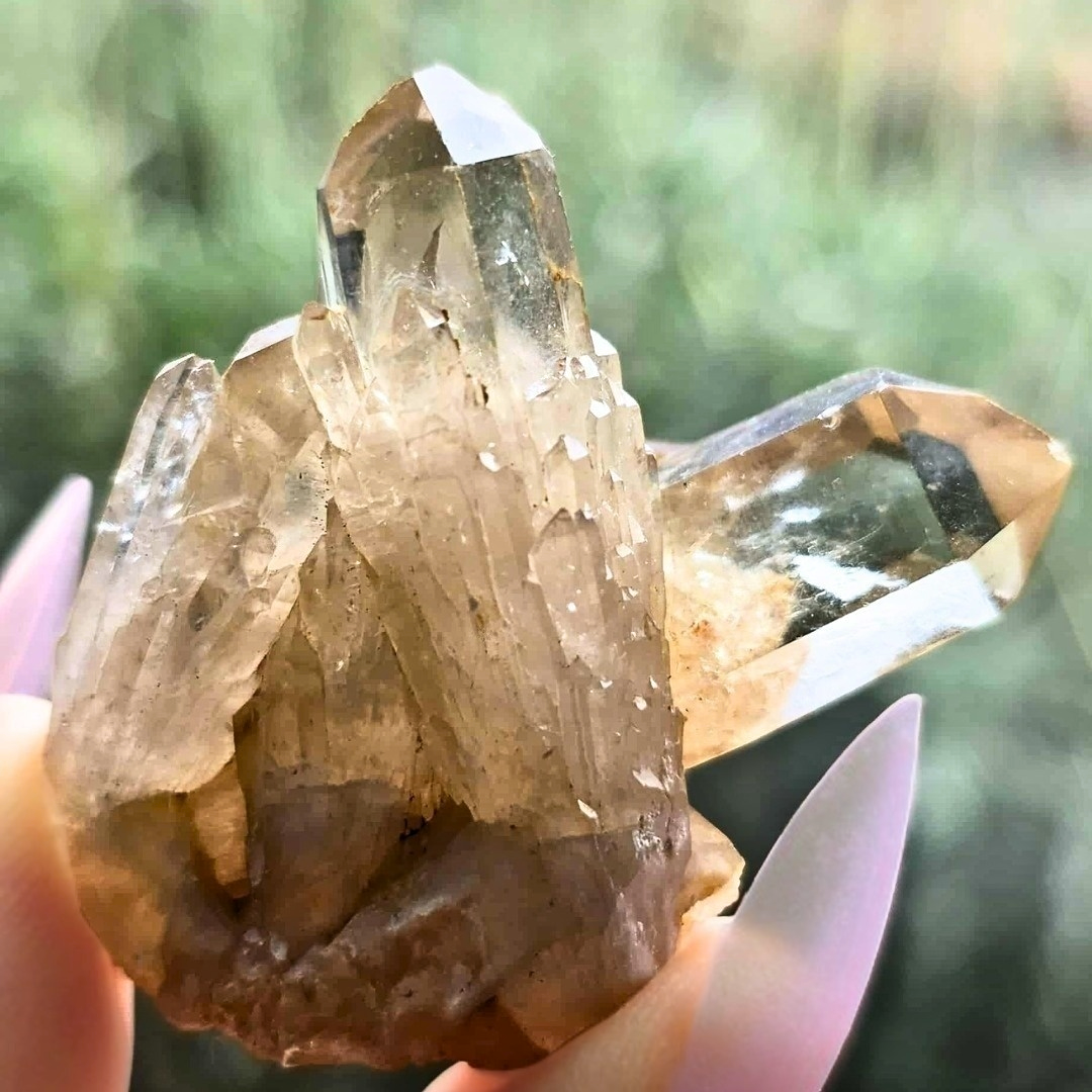 Natural Kundalini Citrine Cluster with Phantom