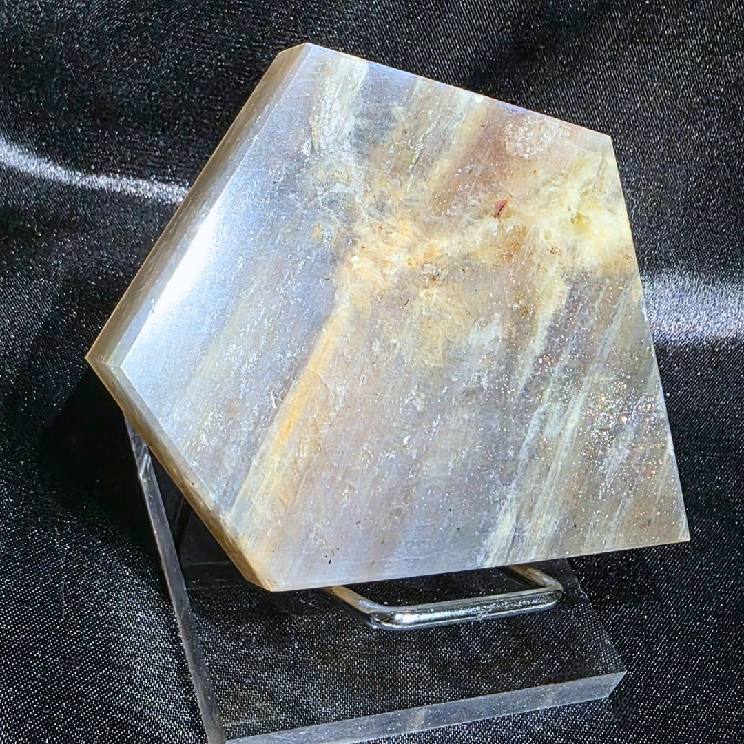 High Grade Blue Moonstone Slab - includes holder