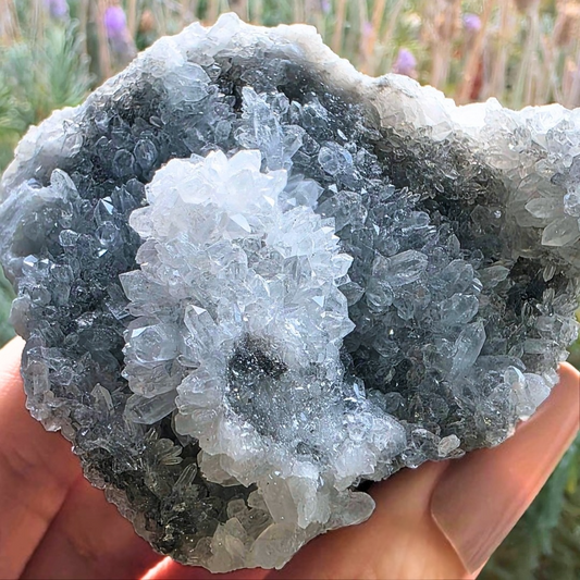 Druzy Calcite & Quartz Crystal Cluster