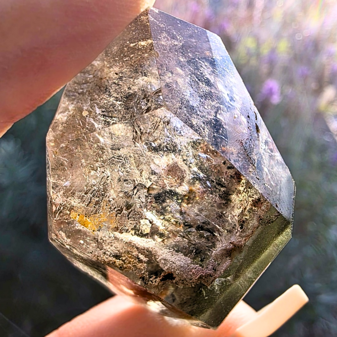 High Grade Garden Quartz (Lodolite) Crystal with Chlorite Freeform