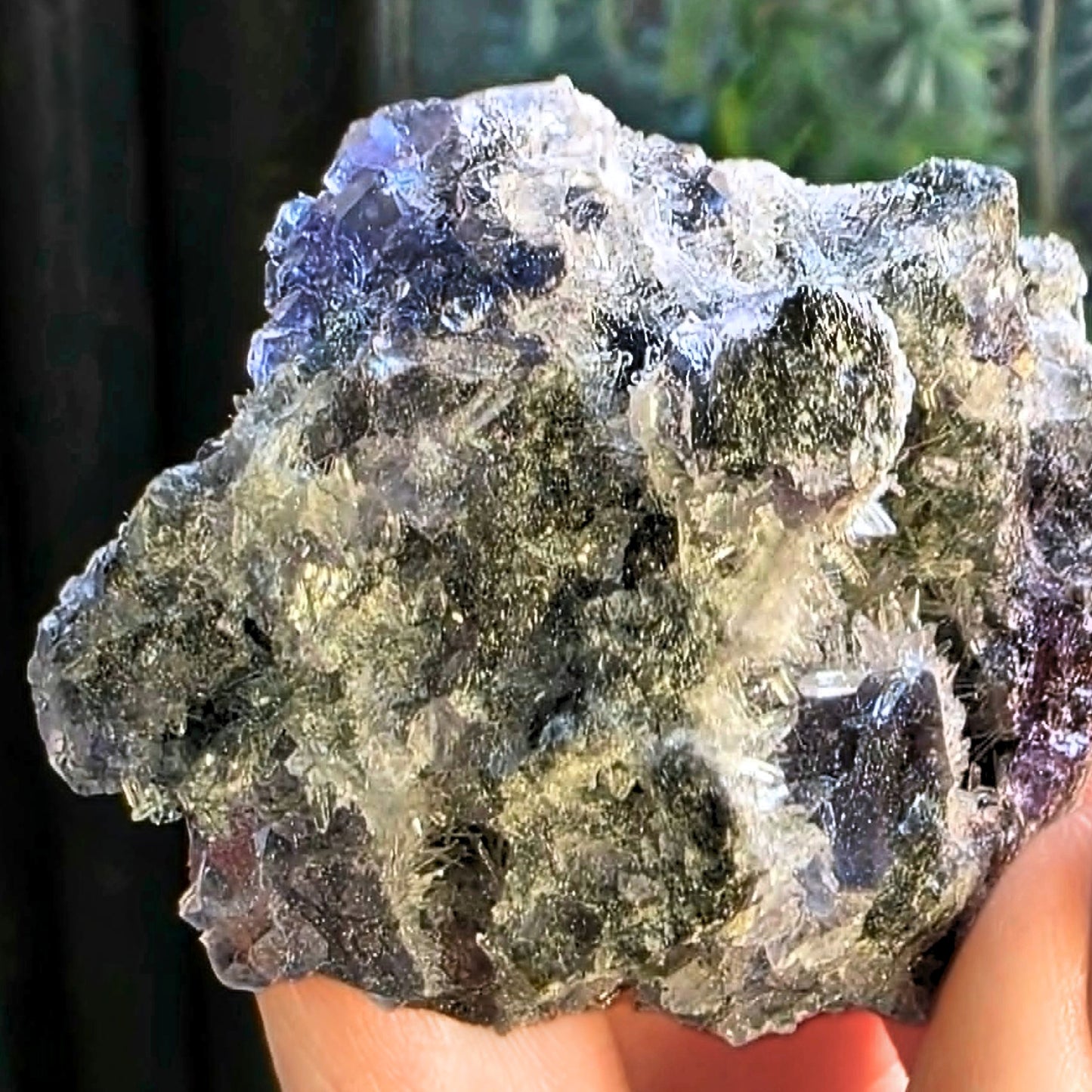 Fluorite with Needle Quartz Sprays (Fujian, China)