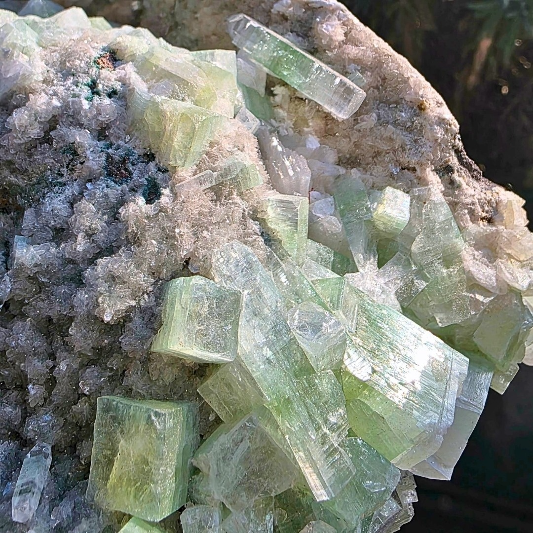 High Grade Rare Green Apophyllite on Chalcedony Display Cluster - 630g