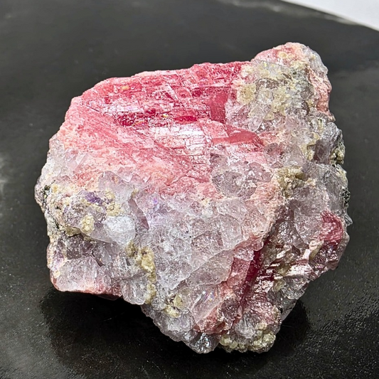 Rhodochrosite, Fluorite & Pyrite on Quartz - Wutong Mine China