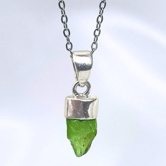 Sterling Silver 925 Peridot Crystal (includes chain)