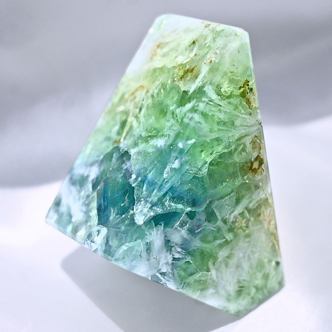 Feather Fluorite Free Form with Rainbows