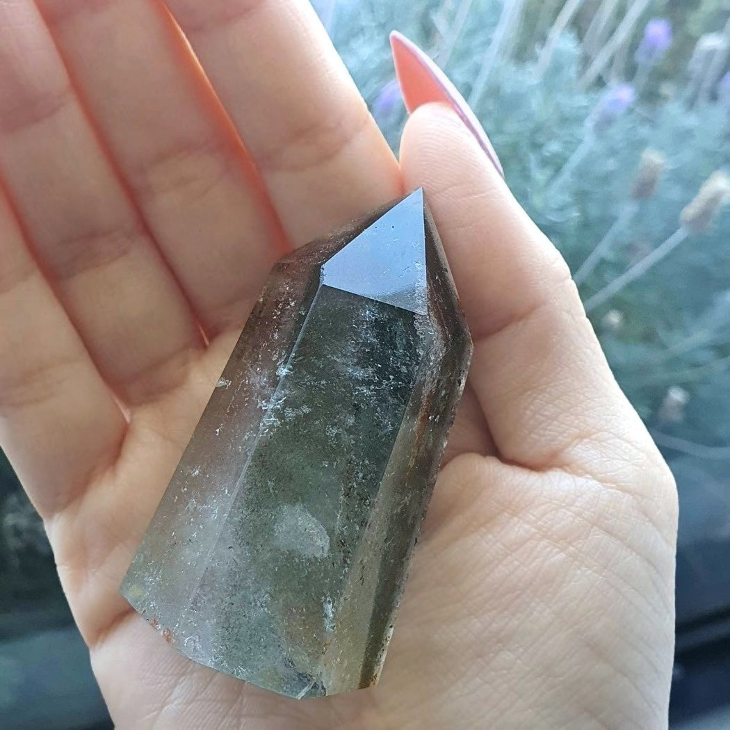 Garden Quartz (Lodolite) Crystal Tower Point