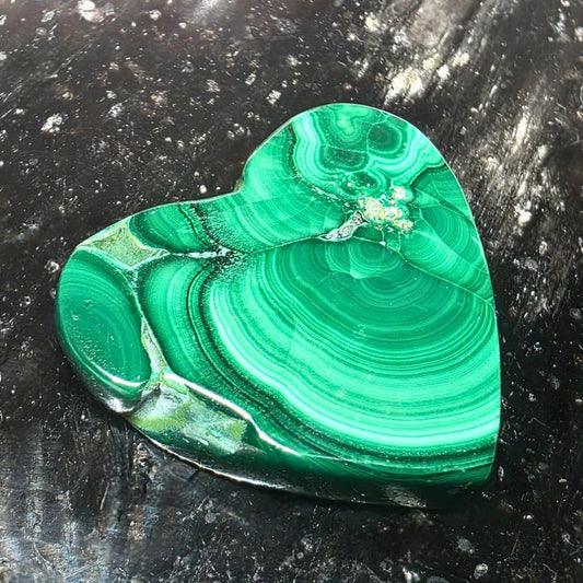 Botryoidal Malachite Crystal Heart