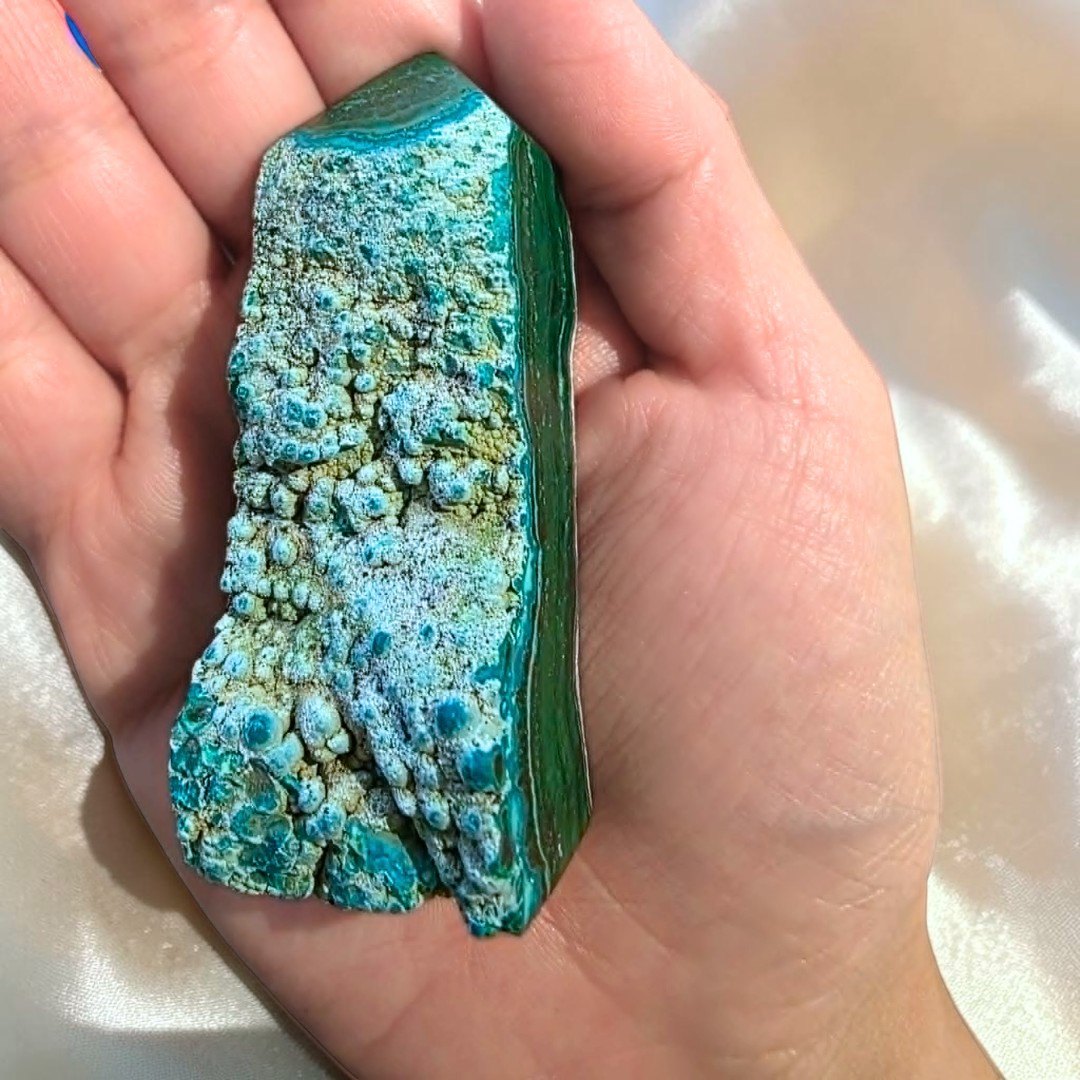Malacolla Tower with Botryoidal Chrysocolla & Malachite