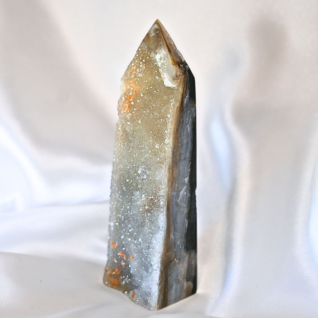 Druzy Quartz on Sphalerite Tower Point