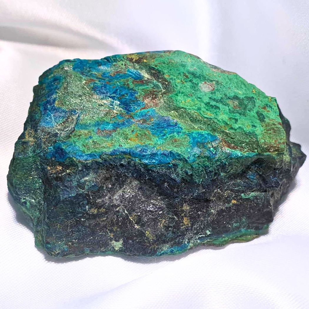 Quantum Quattro (Chrysocolla, Dioptase, Malachite & Shattuckite) Specimen, 137g