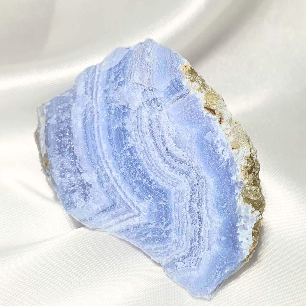 Blue Lace Agate with Golden Mica Raw Cluster