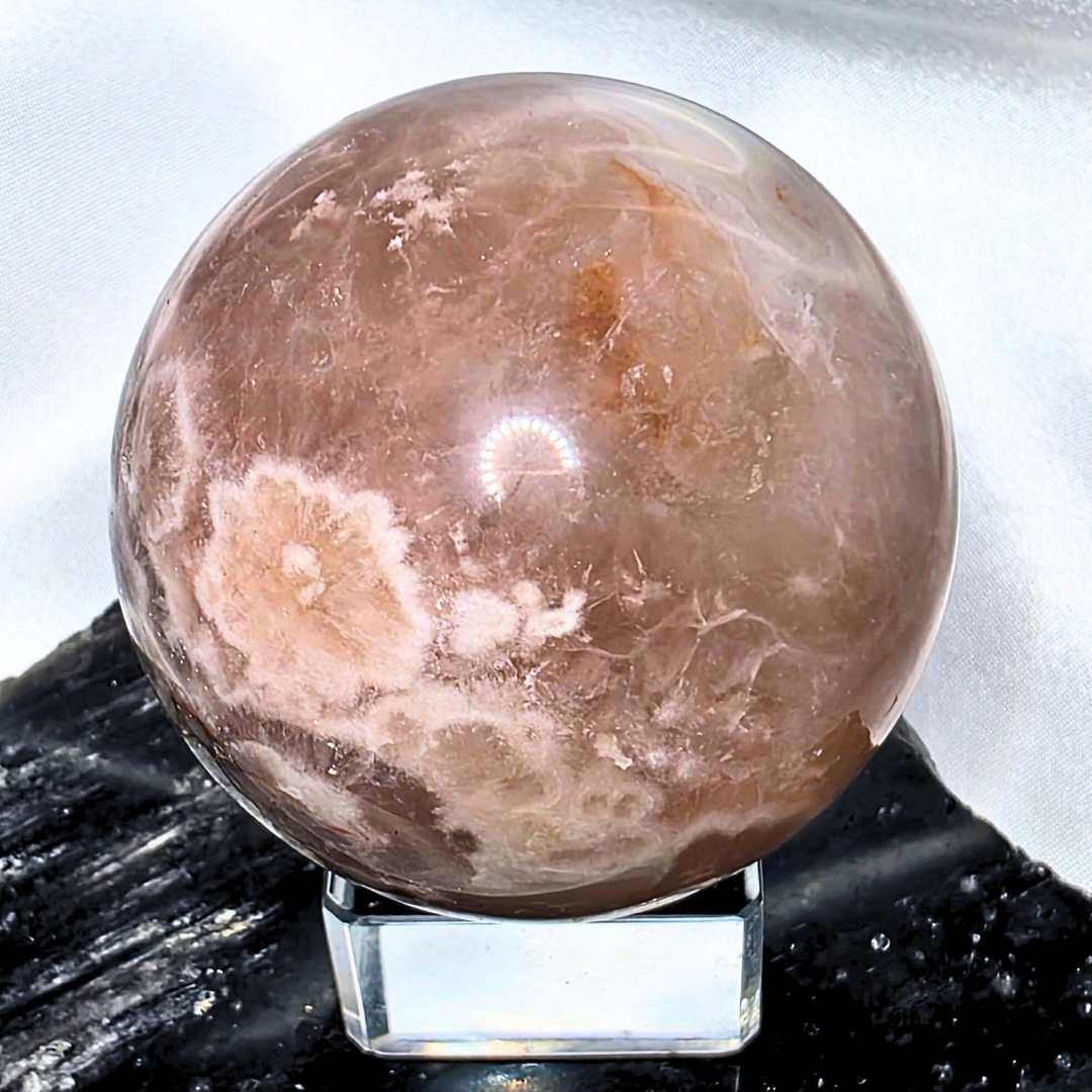 Flower Agate Crystal Sphere - 187g