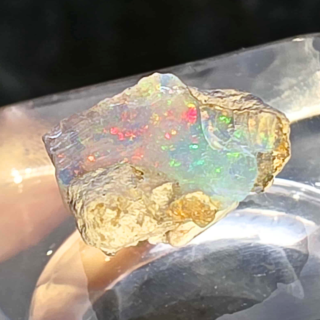 Ethiopian Opal Raw with High Iridescent Flash