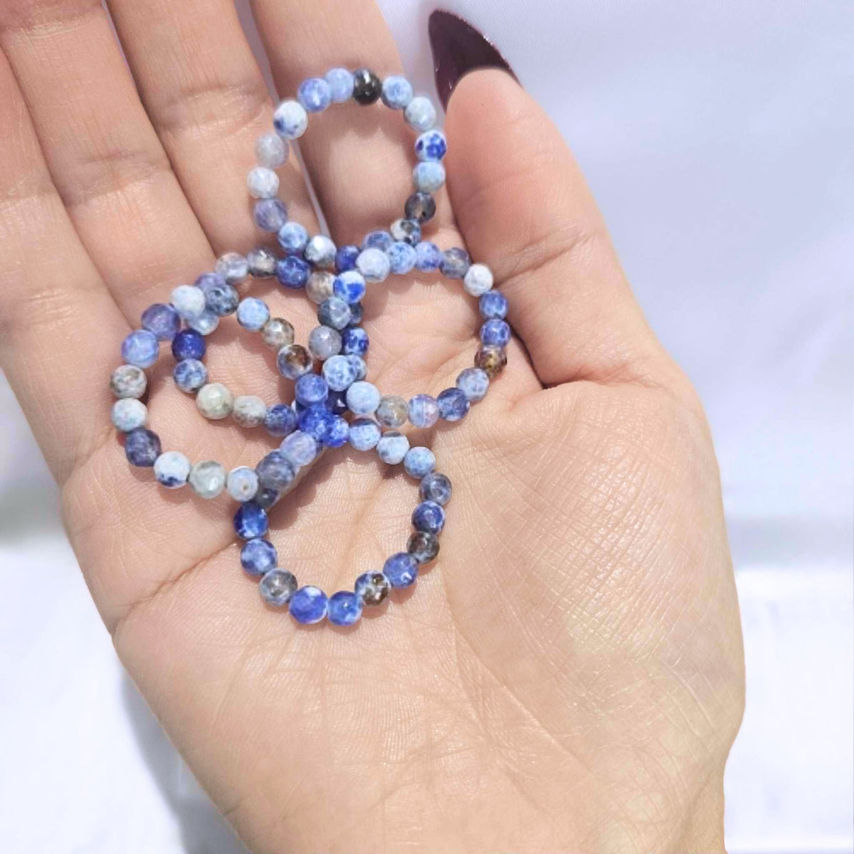 Handmade Sodalite Crystal Faceted Rings