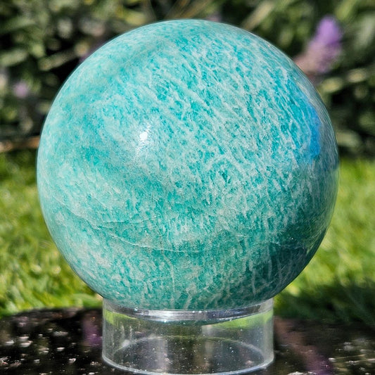 Amazonite Crystal Sphere - stand included