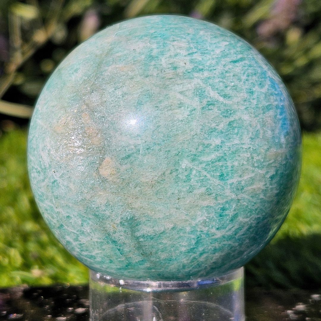 Amazonite Crystal Sphere - stand included