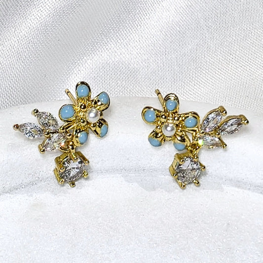 Golden Flower Earrings