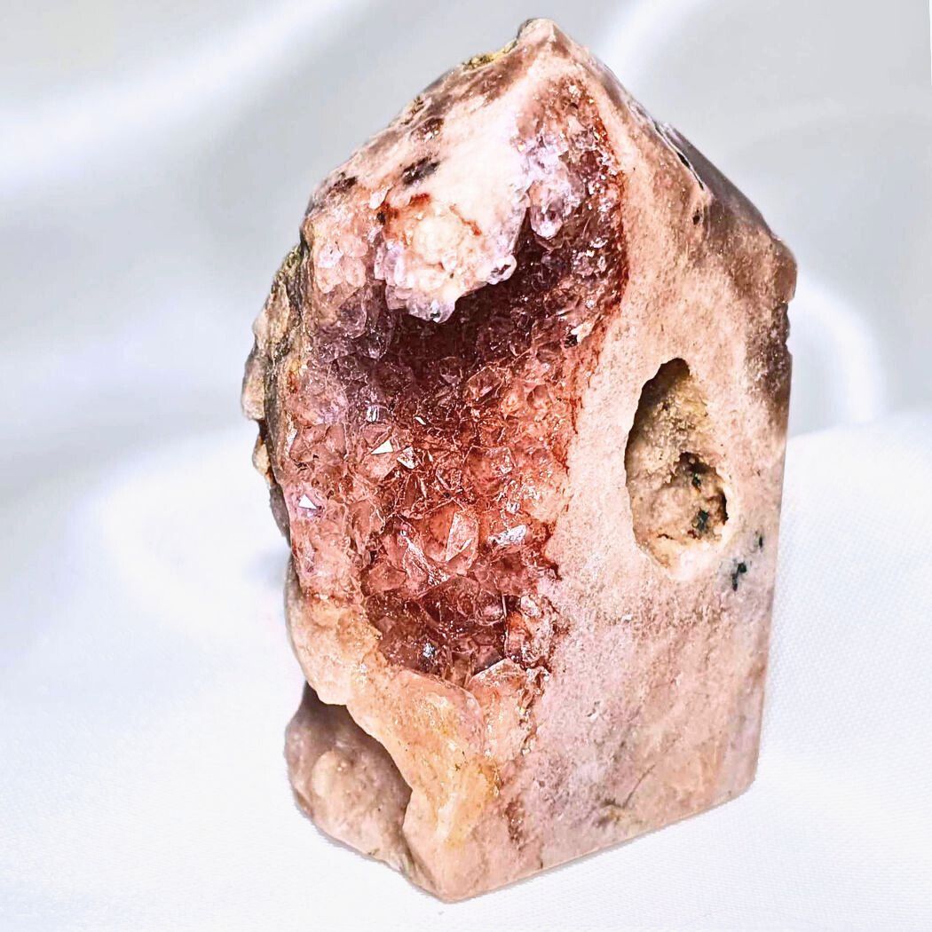 Druzy Natural Pink Amethyst Tower