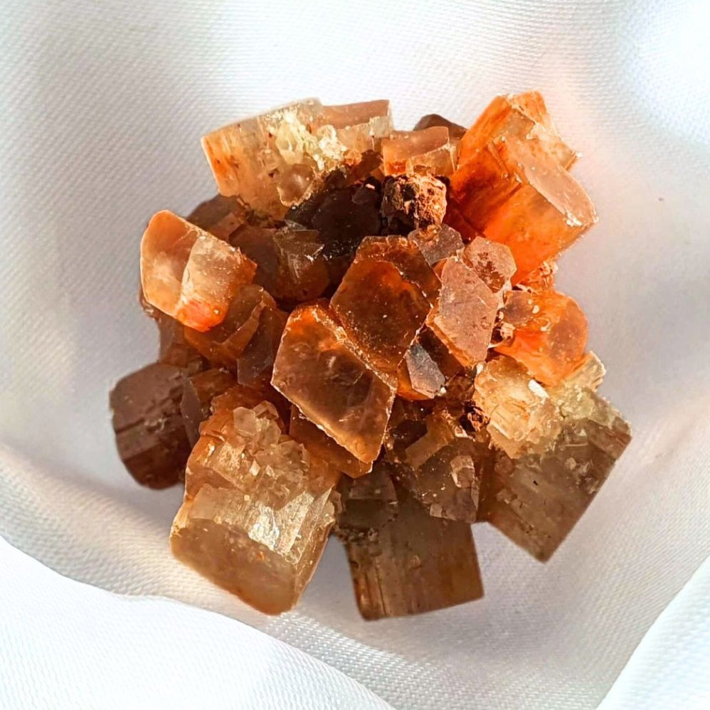 Aragonite Sputnik (Orange & White) Cluster