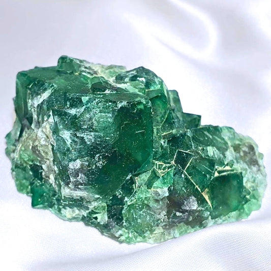 Green Cubic Fluorite Cluster - Madagascar