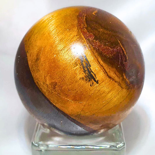 Rare Tiger Iron (Hematite/Magnetite, Red Jasper, Tiger Eye) Sphere - Western Australia