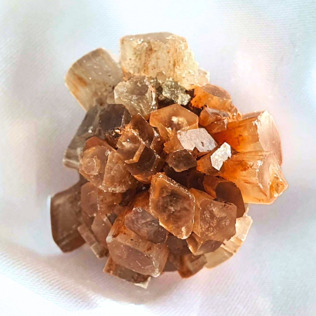 Aragonite Sputnik (Orange & White) Cluster