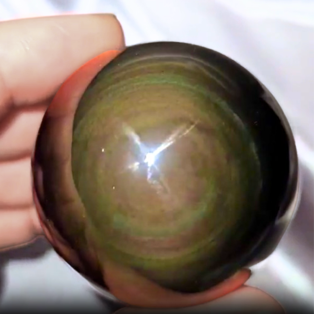 Rainbow Obsidian Sphere